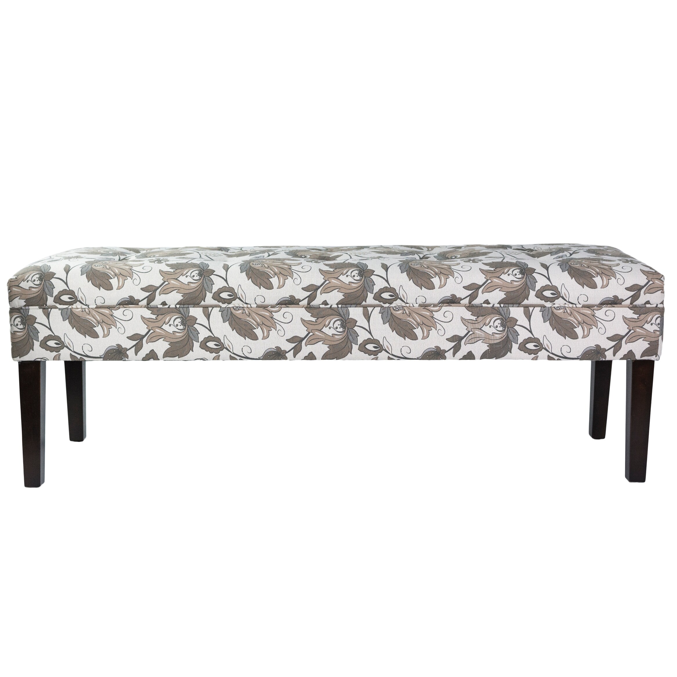 Shop Traditional Floral Upholstered Living Room Accent Bench Overstock 31516992