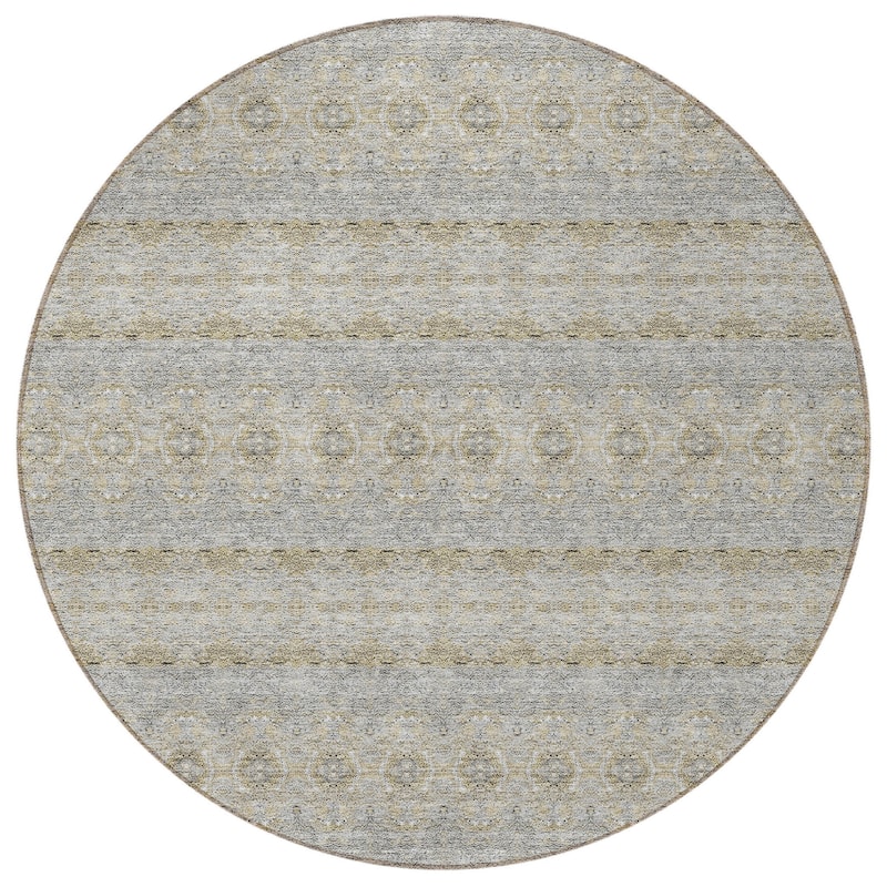 HomeRoots Floral Medallion Transitional Rectangle Outdoor Rug