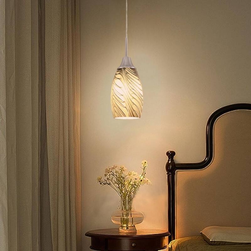 1 Pack hanging light gray light fixture glass pendant for light