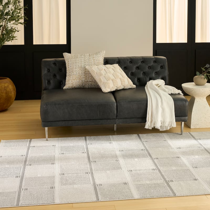 Nourison Nordic Indoor only Geometric Area Rug - 8' x 10' - Ivory/Grey