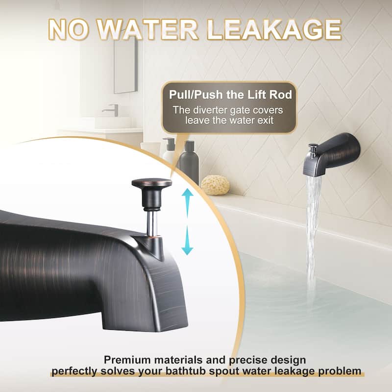 WOWOW Integrated Diverter Bathtub Spout