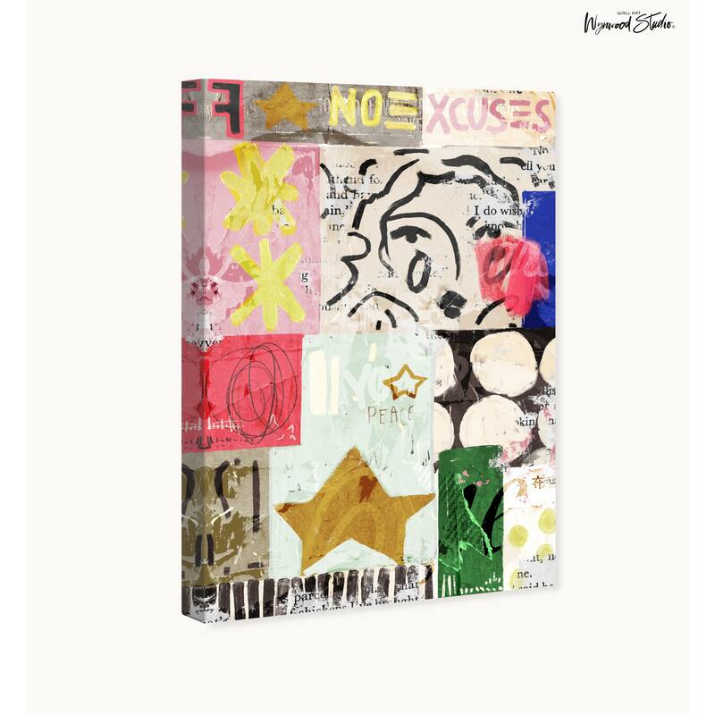 Wynwood Studio Canvas Abstract Peace Maker White Modern & Contemporary Wall Art Canvas Print