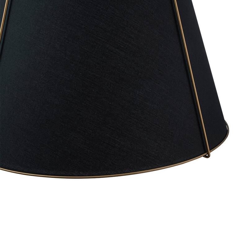 Mid Century 4-Light Conical Fabric Shade Lantern Pendant Ambient Light