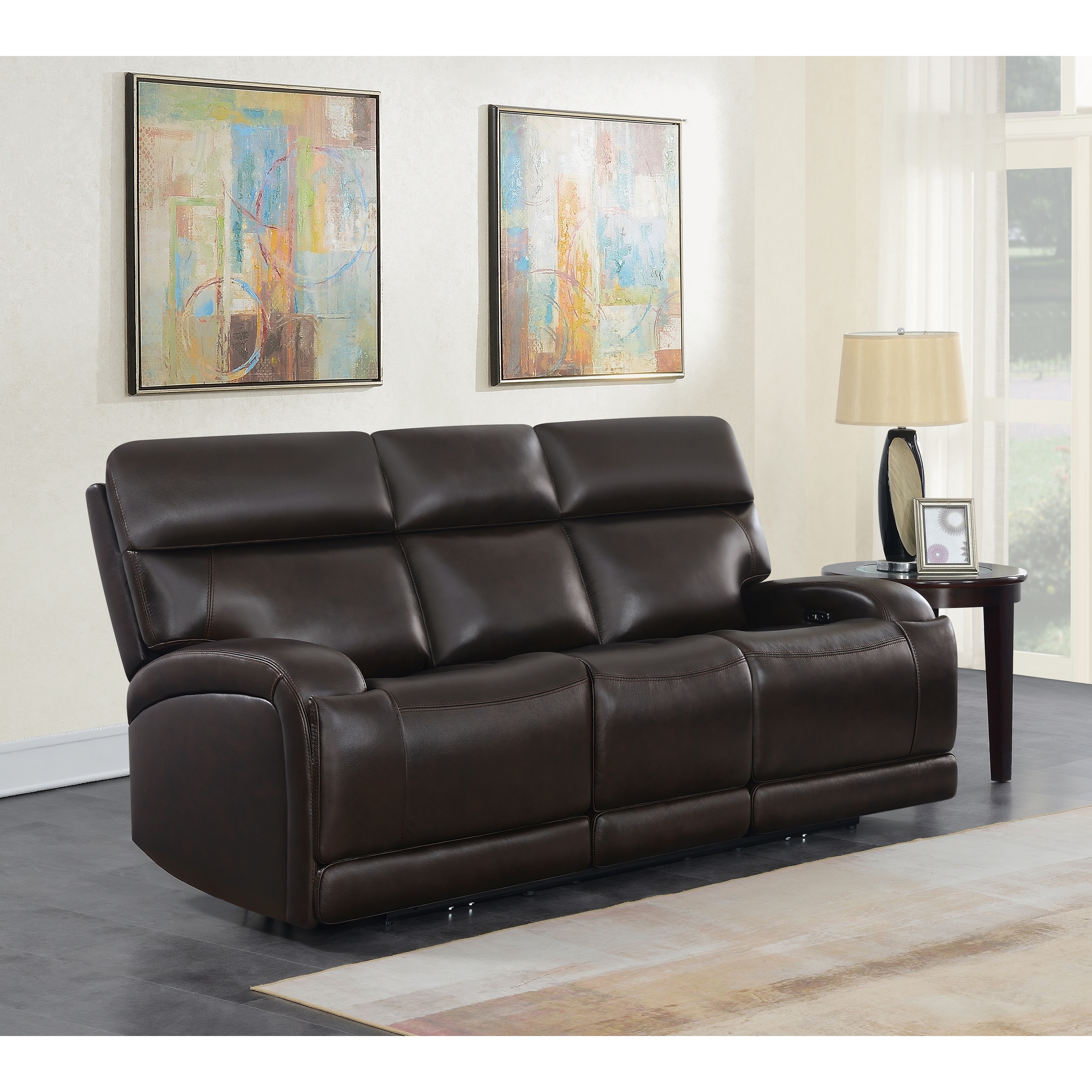 Marcelle Upholstered Power Sofa with Power Outlet - Overstock - 33991718