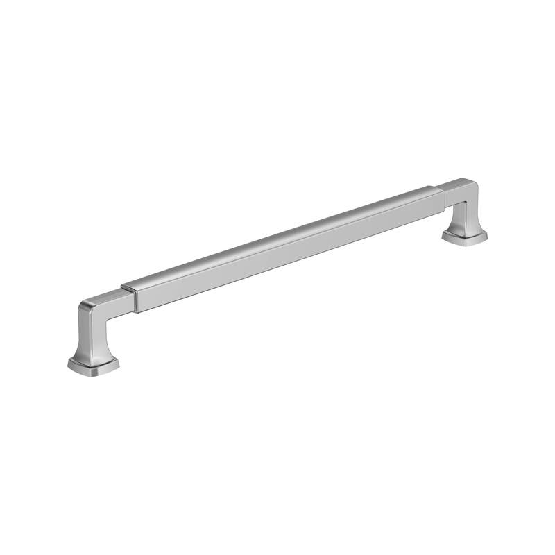 Amerock Stature Cabinet and Furniture Pull - 10-1/16 in (256 mm) Center-to-Center - Polished Chrome