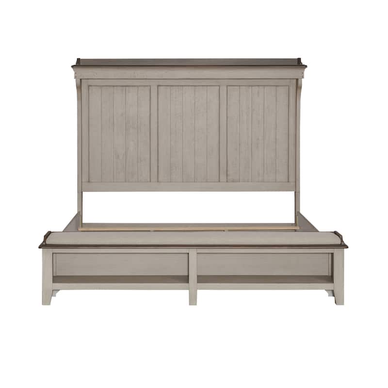 Liberty Furniture Ivy Hollow Mantle Storage Bed, Dresser & Mirror, Chest, Night Stand - King, Queen