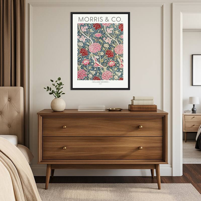 Cray by William Morris (23 x 30 in.), Framed Canvas Wall Art Print