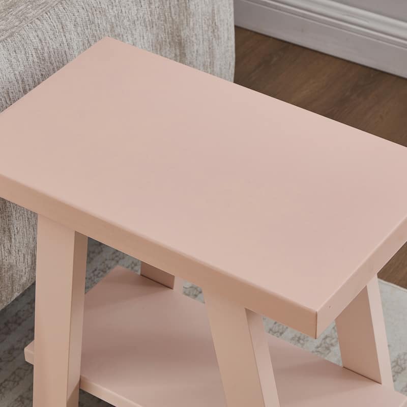 Roundhill Furniture Athens Contemporary Wood Shelf Side Table