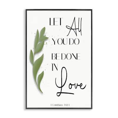 Stupell Done In Love Proverb Framed Giclee Art Design By Amber Clarkson