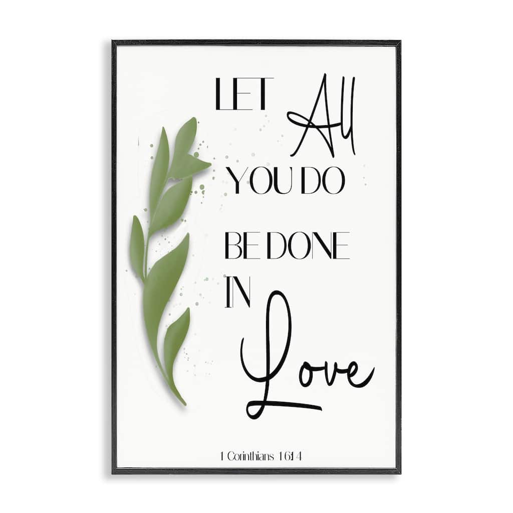 Stupell Done In Love Proverb Framed Giclee Art Design By Amber Clarkson