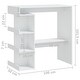 preview thumbnail 6 of 48, vidaXL Bar Table with Storage Rack 39.4"x19.7"x40" Engineered Wood - 39.4" x 19.7" x 40"
