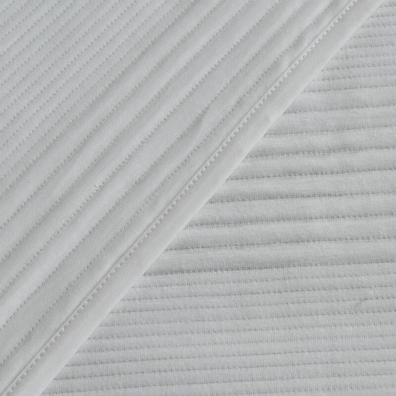 Linery & Co. Cotton Blend Jersey Knit Channel Stitch Quilt Set