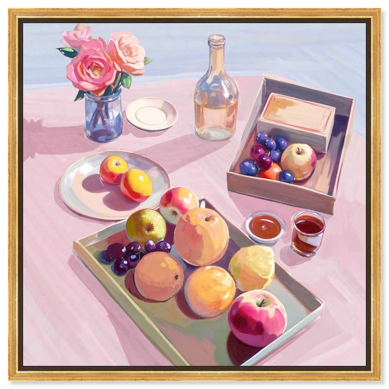 Fresh Fruits Canvas by Art Remedy - Gold - 24" x 24"
