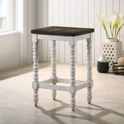 Vexl Rustic Walnut Counter Height Stool (Set of 2) by Furniture of America