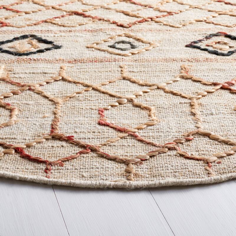 SAFAVIEH Handmade Natural Fiber Cajsa Boho Jute Fringe Rug
