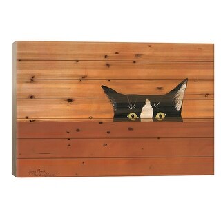 You'Re Being Watched Print On Wood by Jamie Morath - Multi-Color - Bed