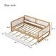 preview thumbnail 5 of 6, U-shape Daybed Twin Size Bed Solid Wood Frame Sofa Bed with Trundle Bed and Curved Guardrail for Adults, No Need Box Spring