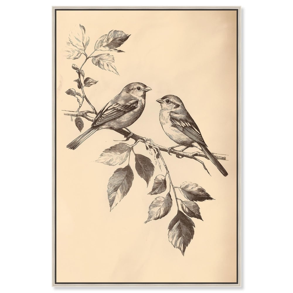 Pair of Finches II Canvas by Art Remedy