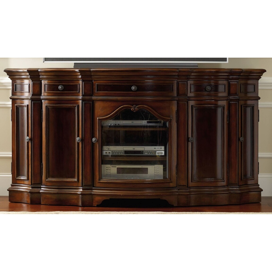 Shop Hooker Furniture 5139 55496 74 Wide Poplar Wood Media