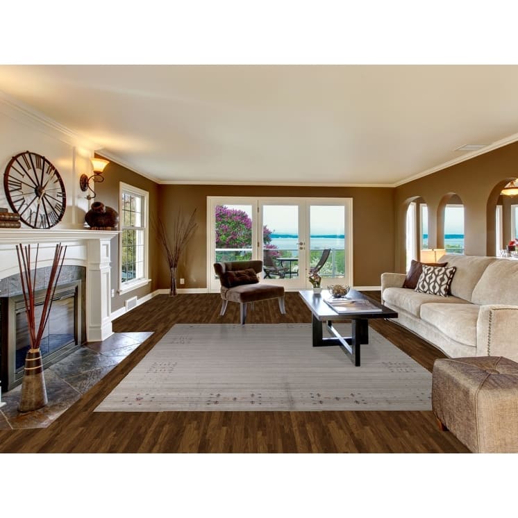 Hand Knotted Oriental 100% Wool Carpet Tribal Tribal Greys & Charcoal Gabbeh Area Rug - 10' 1'' X 8' 0''