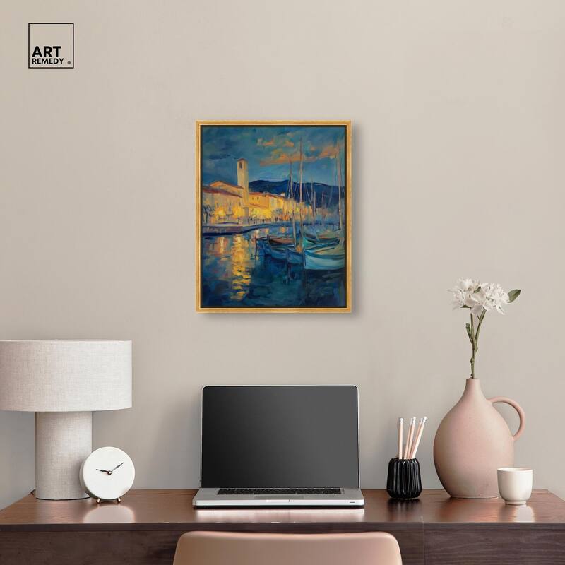 Harbor Lights Canvas by Art Remedy