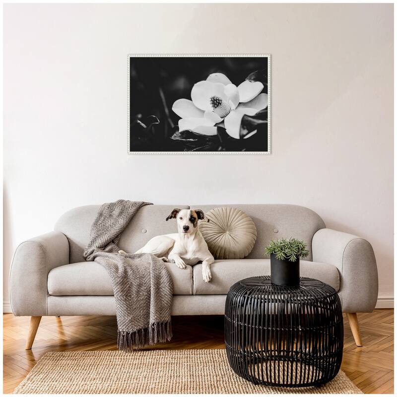 Kate and Laurel Sylvie Magnolias Framed Canvas by Alicia Abla