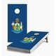 preview thumbnail 1 of 5, Maine State Flag Cornhole Game (Choose Wraps or Boards) 2x4 Boards (24" x 48") - Include ALL Accessories