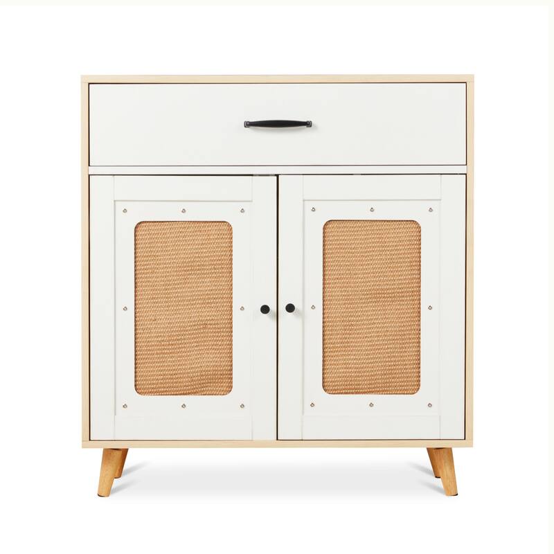 EROMMY Cat Litter Cabinet with Drawer - Hidden Litter Box Furniture with Ventilation and Scoop Slot