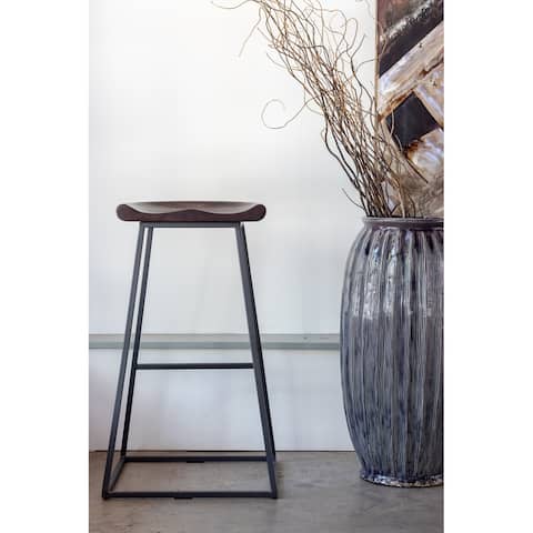 Aurelle Home Solid Industrial Stools (Set of 2)