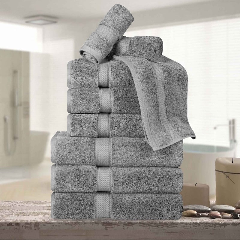 Superior Egyptian Cotton Pile Heavyweight 9-Piece Towel Set
