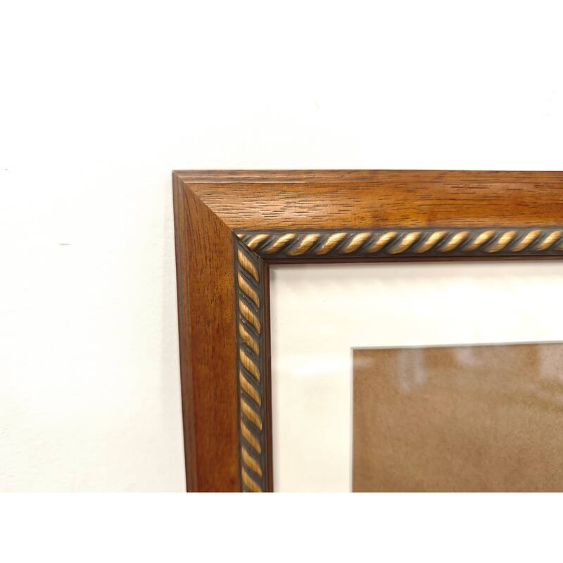Solid Wood Picture Frame - Replaceable Canvas Art Frame with Organic Glass, Elegant Framed Wall Decor for Living Room