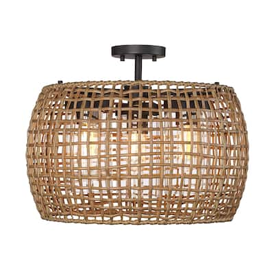 Piper 3-Light Outdoor Semi-flush