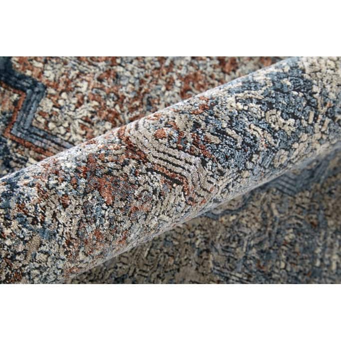 Wehin Power Loomed Floral Stain Resistant Area Rug By HomeRoots - 12' Runner
