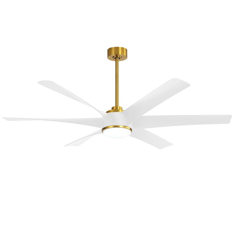 65-in Gold Color-changing Indoor Ceiling Fan with Light and Remote (6-Blade)
