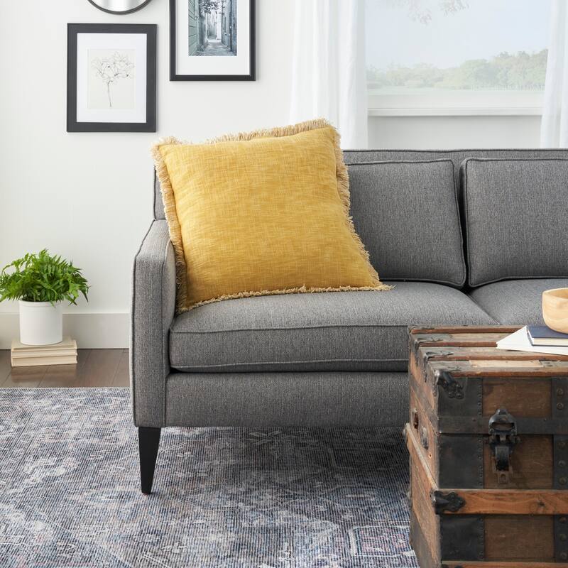 57 Grand by New Concept Washables Rustic Farmhouse Geometric Stonewash Throw Pillow , ( 22" x 22" )