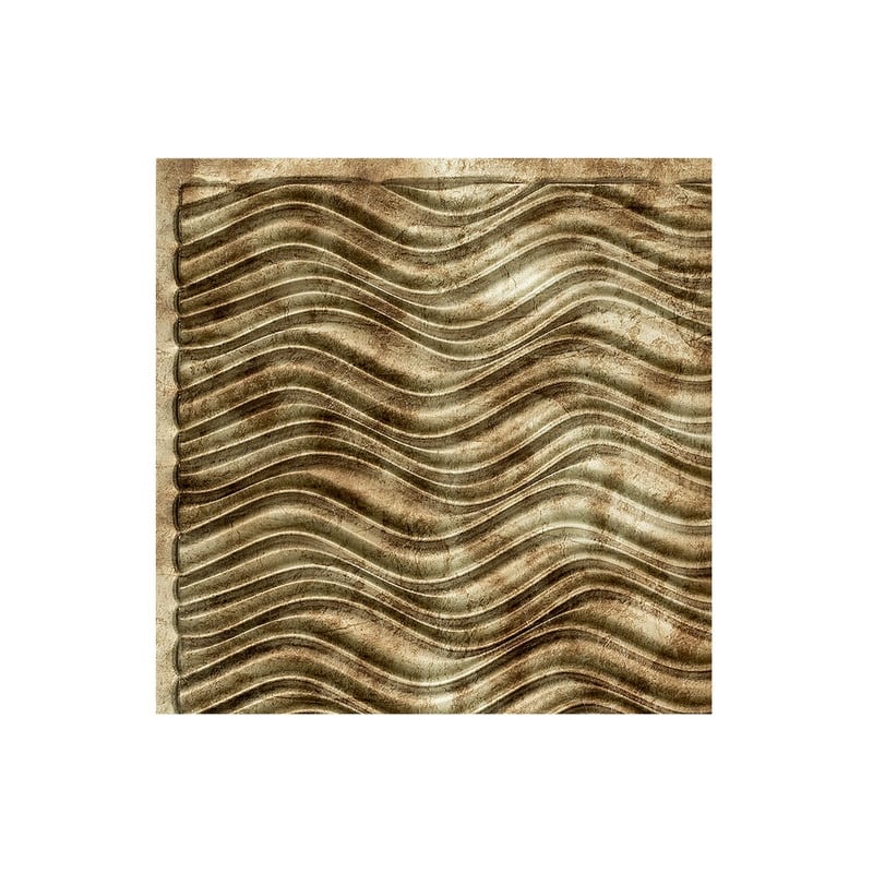 FASÄDE Current Decorative Vinyl 2ft x 2ft Lay in Ceiling Panel in Bermuda Bronze (5 Pack) - 12in x 12in Sample - Bermuda Bronze