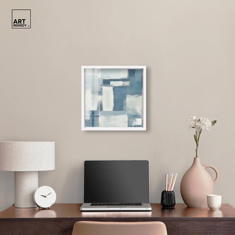 Deconstructed Blue III Shadowbox by Art Remedy