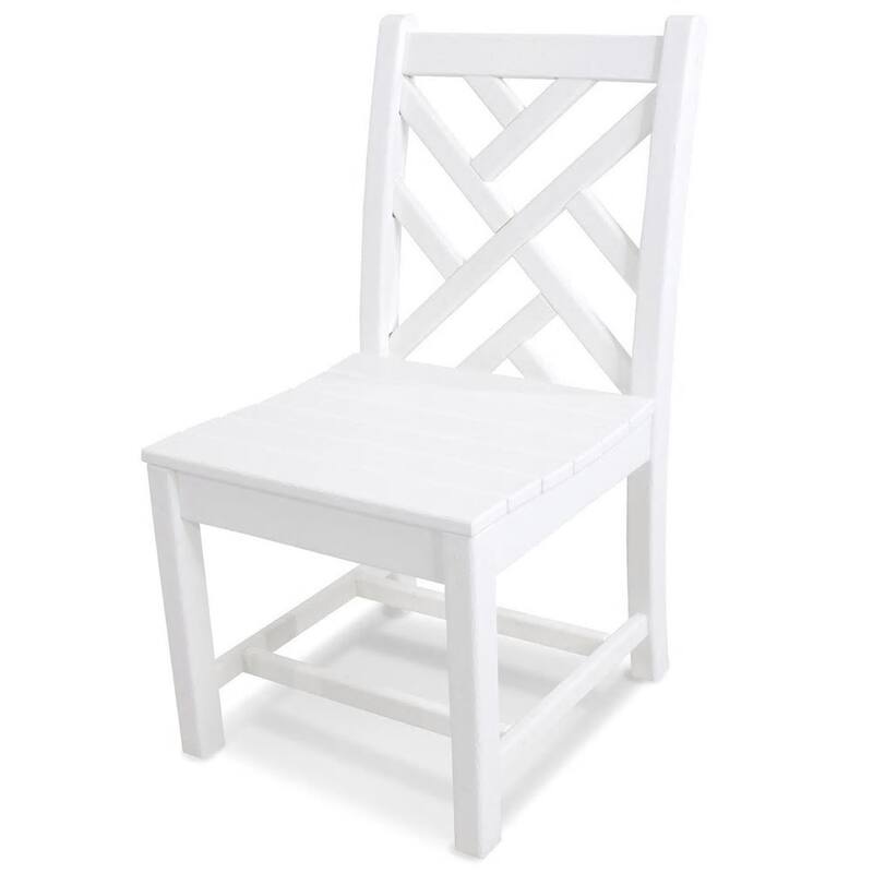 POLYWOOD Chippendale Outdoor Dining Side Chair - White