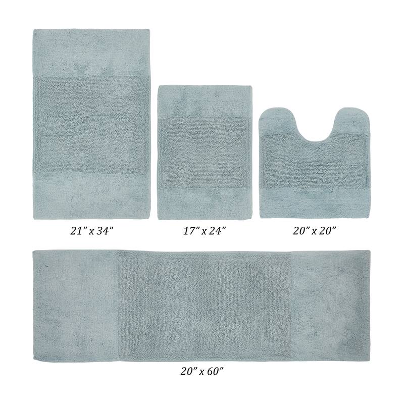 Better Trends Bath Rug 100% Cotton Water Absorbent Tufted Bathroom Rug Set for Shower, Sink Mats Machine Wash Granada Collection