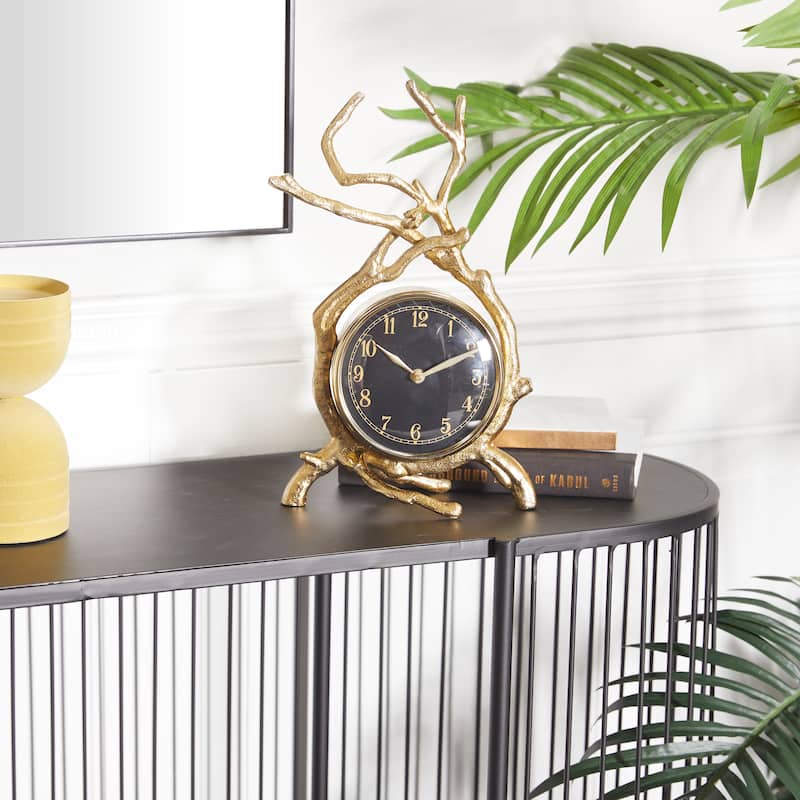 Aluminum Contemporary Clock - 8 x 4 x 13