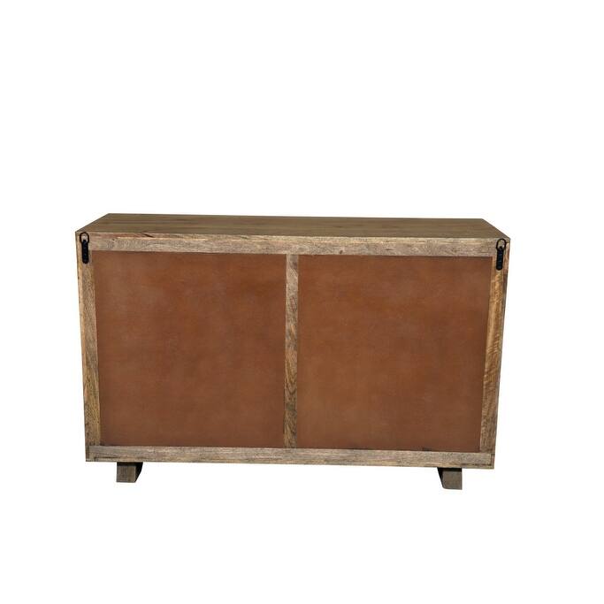 HomeRoots 57" Brown Solid Wood Six Drawer Dresser