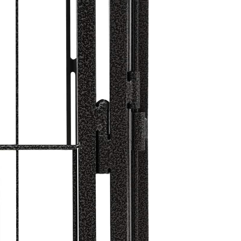 vidaXL Dog Playpen Kennel Dog Cage Puppy Pet Exercise Wire Fence Steel Black