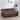 Verne Brown Manual Microsuede Reclining Sofa with Flip Down Cup Holders