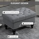 preview thumbnail 7 of 7, HOMCOM Storage Ottoman with Removable Lid, Button-Tufted Fabric Bench for Footrest and Seat with Wood Legs