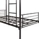 preview thumbnail 10 of 9, Black Twin over Twin Metal Bunk Bed with Ladder