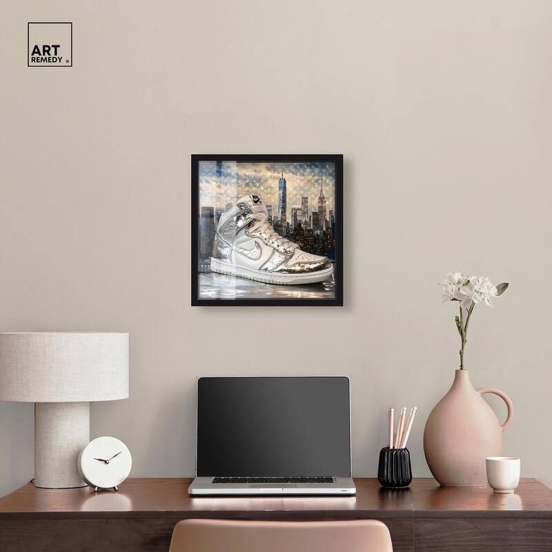NYC Metallic Sneaker Shadowbox by Art Remedy