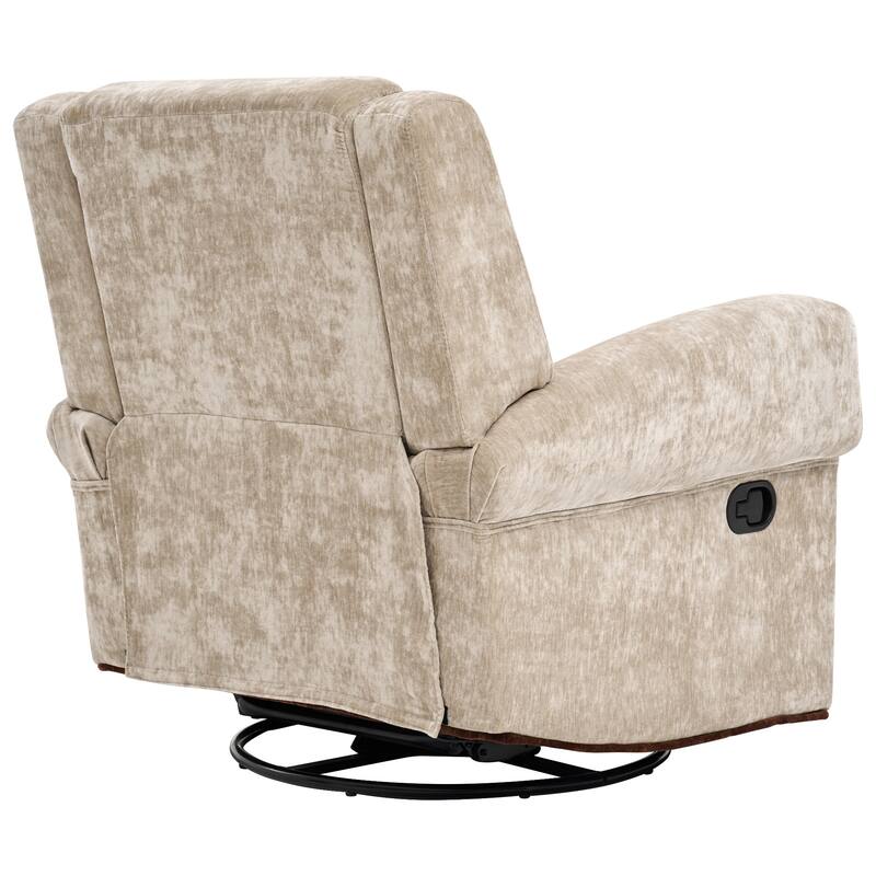 Christopher Knight Home - Nursery Recliner Modern Swivel Rocker Upholstered Recliner Chair with Dual Reclining Positions