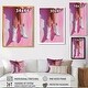 preview thumbnail 4 of 3, Designart "Cowgirl Sitting On A Wall In NashVIlle" Cowgirls Canvas Wall Art - Modern Wall Decor Art Pink Wall Art Print