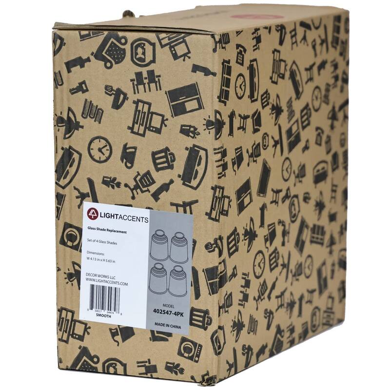 Ceiling Fan Light Covers: Clear Glass Shade Lamp Replacement Kit for Ceiling Fan Light Kits