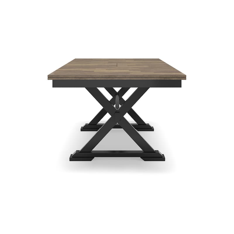 Signature Design by Ashley Wildenauer Brown/Black Dining Extension Table - 40" W x 78" D x 30.13" H